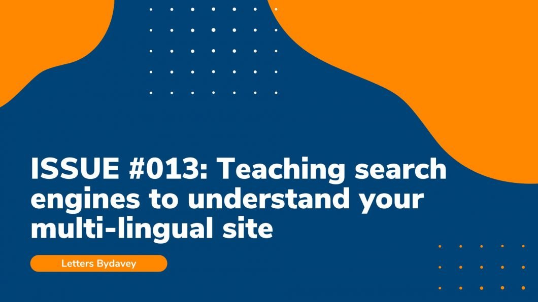 Issue 013 on creating multi-lingual website