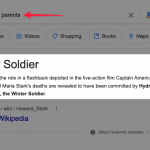 A Google search result showing who killed tony starks parents?